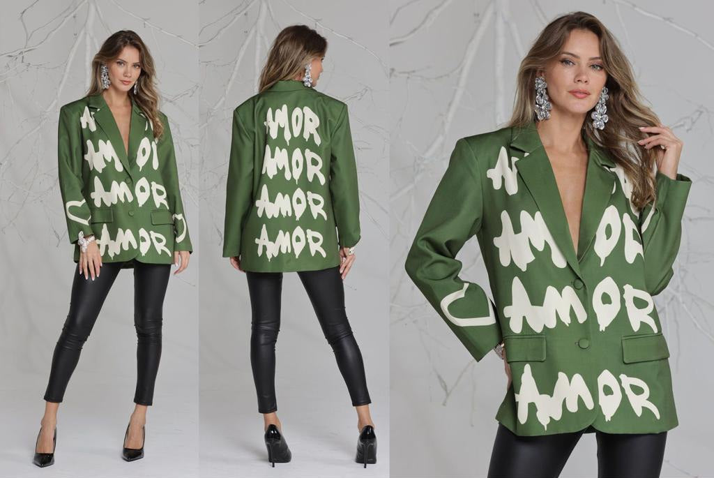 AMOR GREEN BLAZER